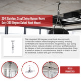 304 Stainless Steel Swing Hanger Heavy Duty 360 Degree Swivel Hook Mount - Extra Image