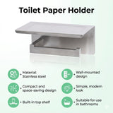 Toilet Paper Holder 304 Stainless Steel Roll Hook Storage Rack - Extra Image