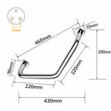 Stainless Steel Safety Grab Bar for Toilet Bathroom Bathtub Support - Extra Image