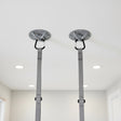 Pair of Grey Wall Anchor Mounts for Battle Ropes and Suspension