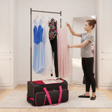 736.6 mm Heavy Duty Rolling Dance Bag with Garment Rack for Travel