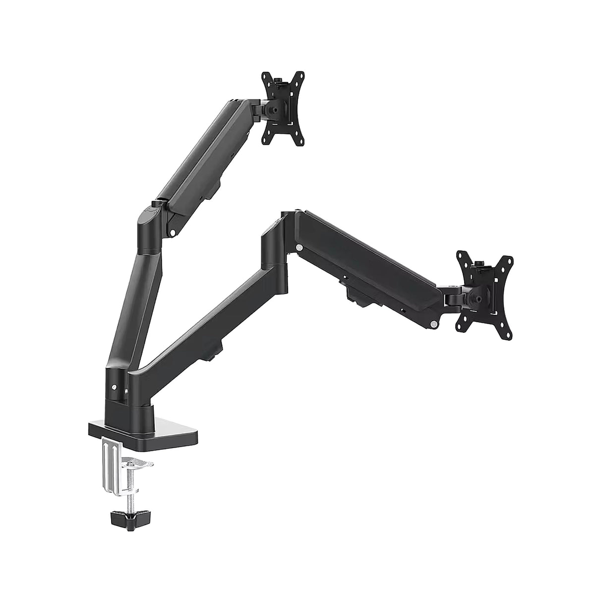 Dual Arm Monitor Desk Mount Bracket Spring Assisted 17&ndash;32 Inch Full Motion