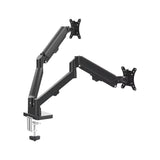 Dual Arm Monitor Desk Mount Bracket Spring Assisted 17&ndash;32 Inch Full Motion - 45-Degree Angle