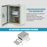 300x250x140mm Carbon Steel Electrical Enclosure Box IP65 Wall Mount