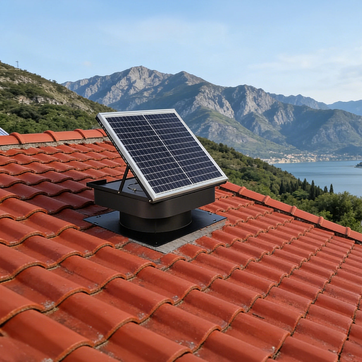 25-30W Solar Roof Vent Fan Exhaust Attic Ventilation for Home Garage Van