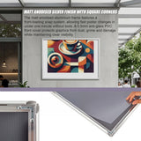 A0 2pc Aluminium Snap Poster Frame Wall Mount Sign Holder Silver