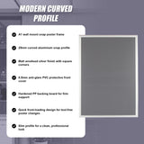 A1 2pc Aluminium Snap Poster Frame Wall Mount Sign Holder Silver
