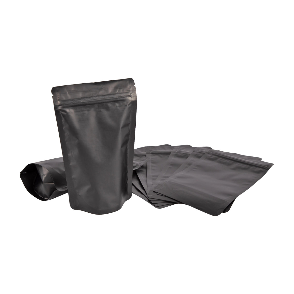 Black Aluminium Mylar Foil Stand Up Pouch 100pcs