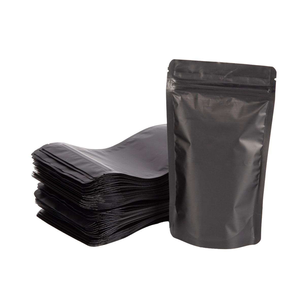 Black Aluminium Mylar Foil Stand Up Pouch 100pcs