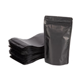 Black Aluminium Mylar Foil Stand Up Pouch 100pcs - Low Angle