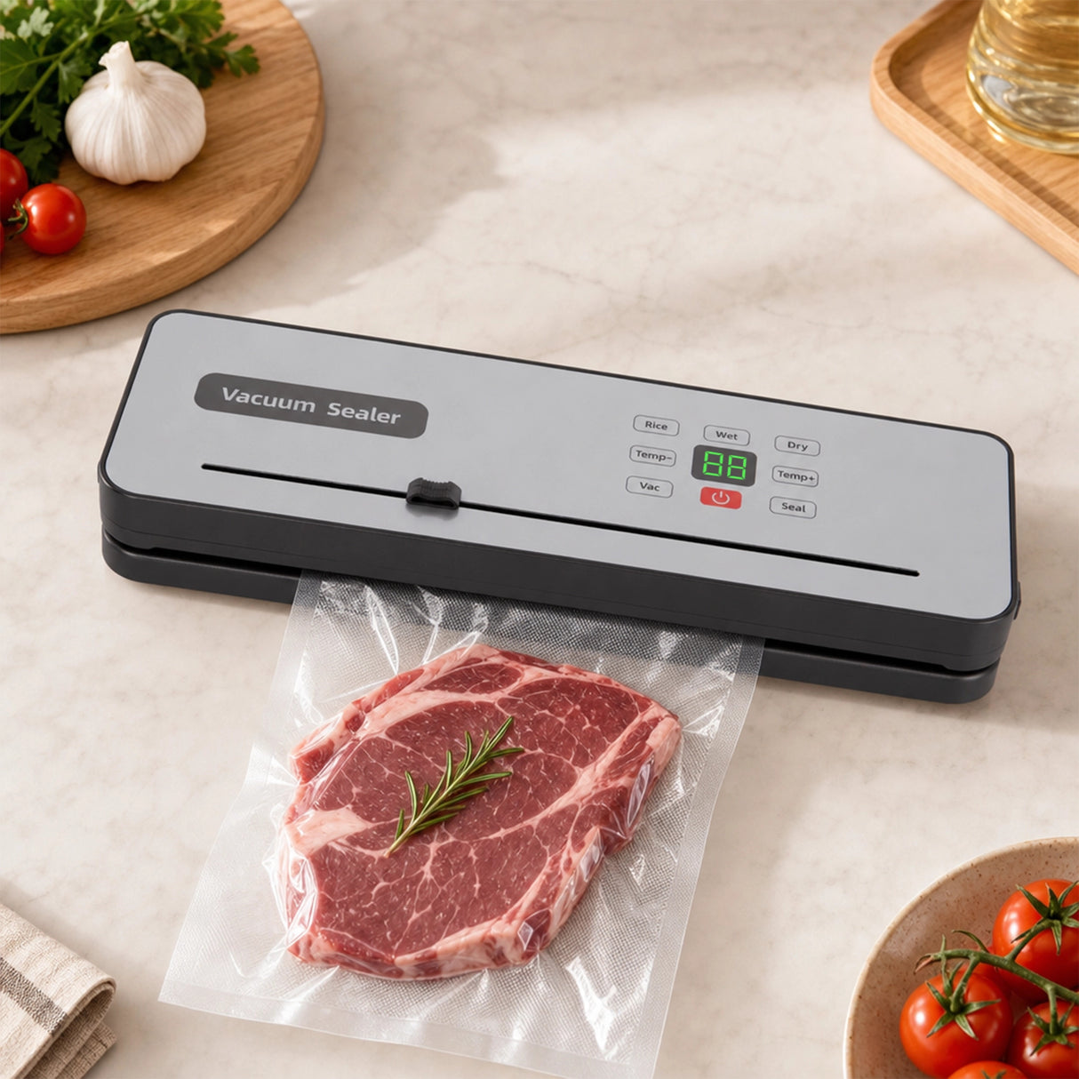 Cordless Food Vacuum Sealer Machine Dry Wet 30 Bags