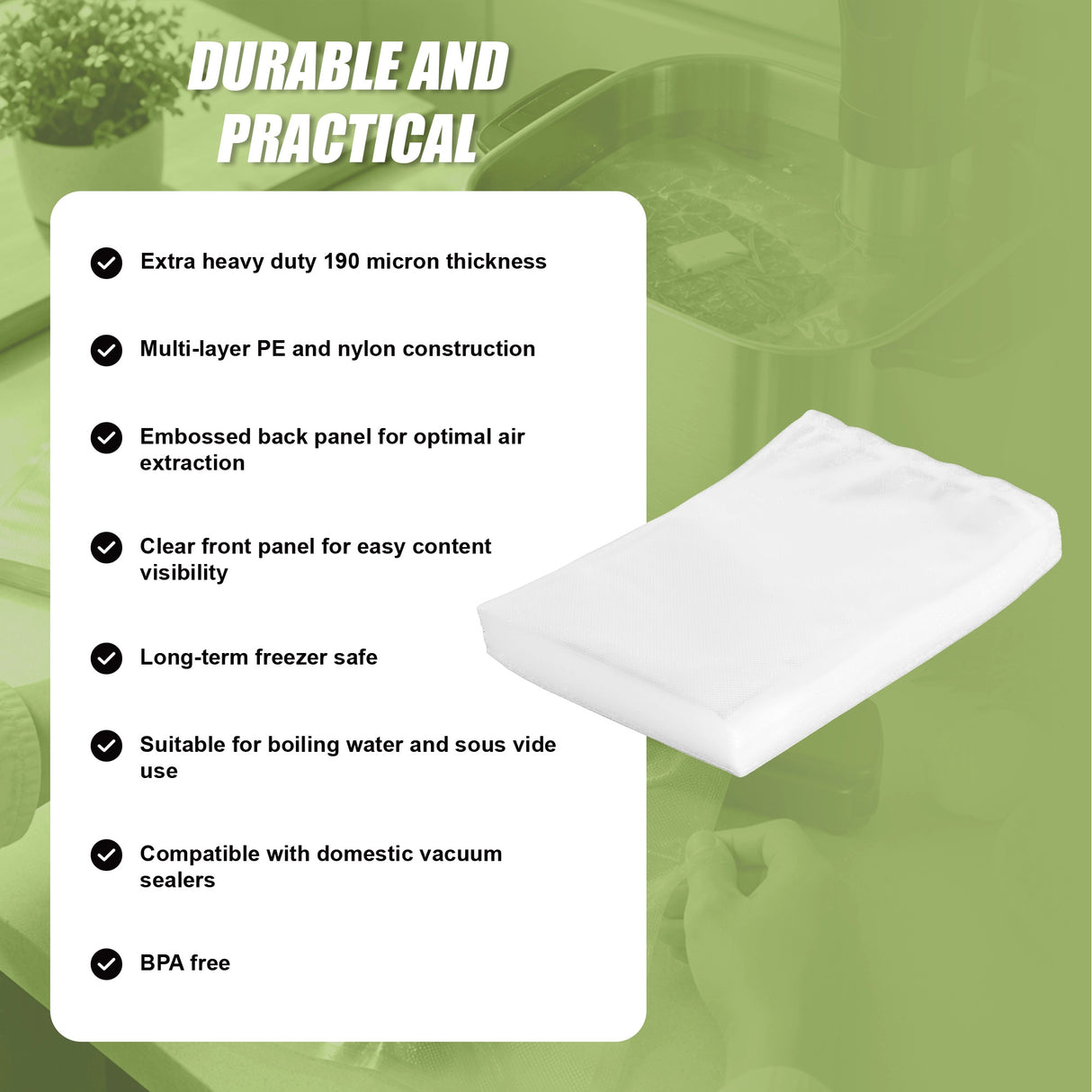 28cm x 50cm 100pcs Vacuum Sealer Bags Food Storage