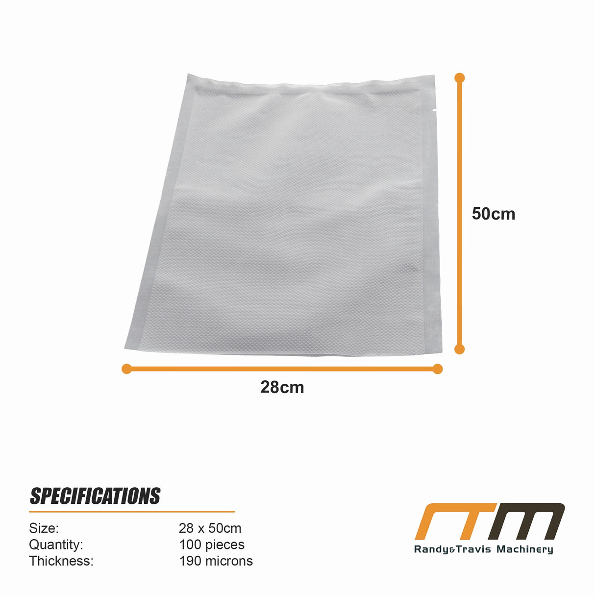 28cm x 50cm 100pcs Vacuum Sealer Bags Food Storage