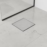 10x10cm Square Shower Drain with Removable Tile Insert Grate &ndash; Black 304 Stainless Steel, CUPC Certified for Modern Bathrooms