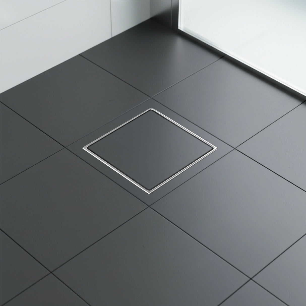 15x15cm Square Shower Drain with Removable Tile Insert Grate &ndash; Chrome 304 Stainless Steel, CUPC Certified for Modern Bathrooms