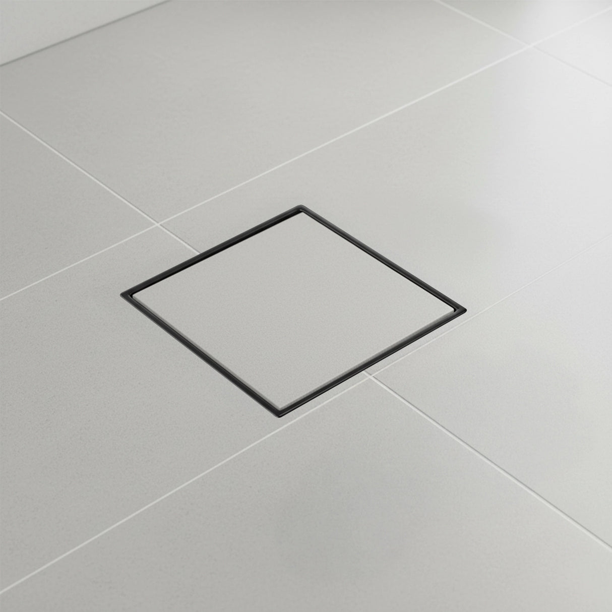 15x15cm Square Shower Drain with Removable Tile Insert Grate &ndash; Black 304 Stainless Steel, CUPC Certified for Modern Bathrooms