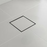 15x15cm Square Shower Drain with Removable Tile Insert Grate &ndash; Black 304 Stainless Steel, CUPC Certified for Modern Bathrooms