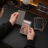 35PT Magnetic Card Slab Protector 4 Pack Gold Metal Case UV Resistant for PSA CGC Graded Card Storage
