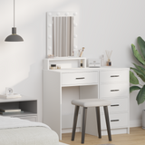 Dressing Table White 50 x 41 x 140 cm Engineered Wood - Side View