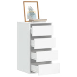 Corner Chest of Drawers White 40x41x76 cm Engineered Wood - Front View