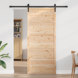 Barn Door 90 x 2,5 x 208 cm Solid Pine Wood Natural