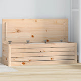 Storage Box 109x36.5x33 cm Solid Wood Pine - Front View