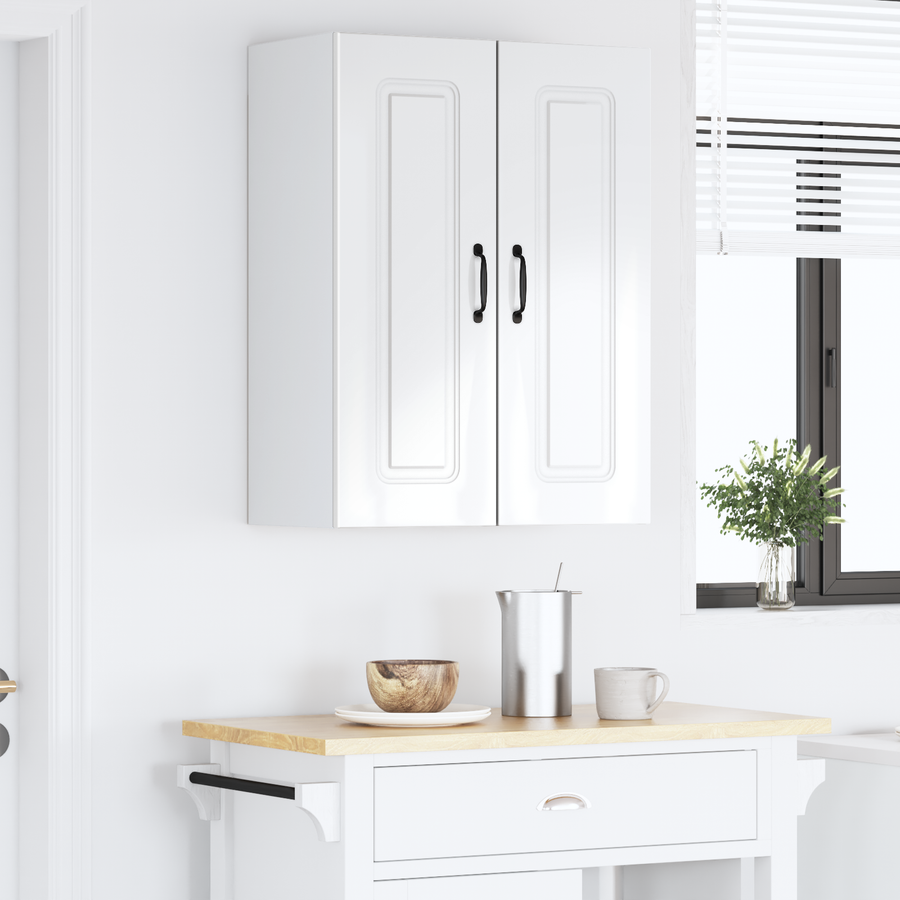 Dishwasher Panel Kalmar 2 pcs High Gloss White Engineered Wood