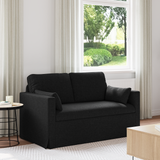 Sofa Black 139 x 78 x 80 cm Fabric - Front View