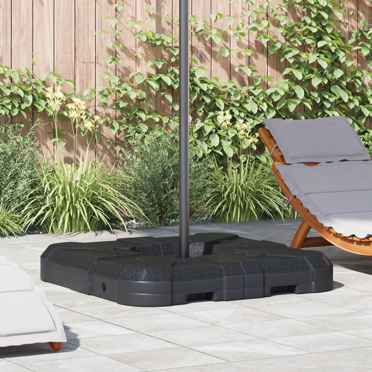 Cantilever Umbrella Base Black 88,5 x 88,5 x 12 cm