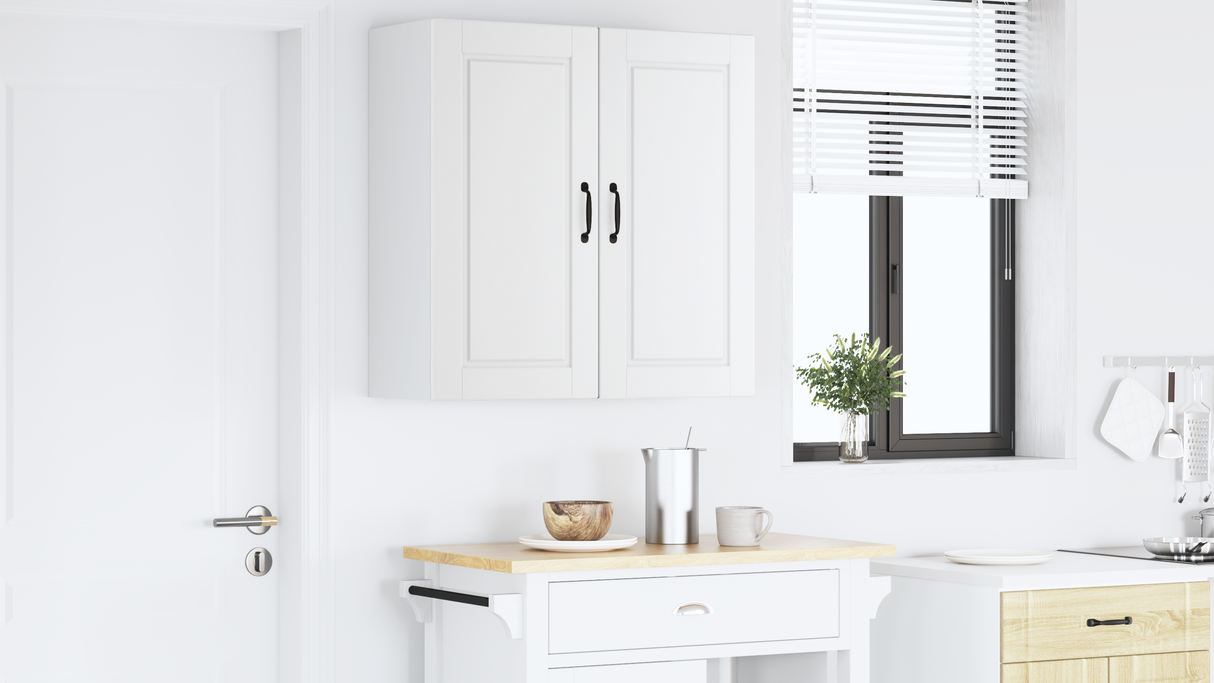 Wall Cabinet PORTO White 80 x 31 x 80 cm Engineered Wood