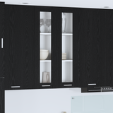 Hanging Cabinet Riga Black Oak 60 x 31 x 100 cm Engineered Wood - Side View