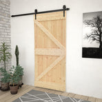 Door NARVIK 80 x 210 cm Solid Pine Wood (Untreated) Natural