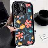 Colorful Flowers Silicone Case For iPhone 15 16 Pro Max 14 13 12 11 Pro Max 7 8 XR XS 16e Shockproof Bumper Soft TPU Phone Cover - Extra Image