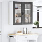 Wall Glass Cabinet LUCCA Black 80 x 31 x 80 cm Engineered Wood