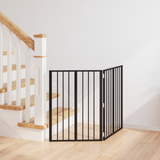 Dog Gate 2 pcs Black 60 x 80 cm Galvanised Steel - Front View