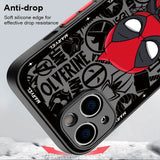Luxury Phone Case for Xiaomi Redmi 9T 10C K40 Pro A2 10 12 5G A1Plus 12C 10A 9A 9C 9 Marvel Captain America Groot Deadpool Cover - 45-Degree Angle