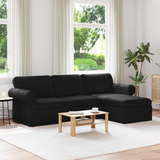 Sofa Black 245 x 138 x 80 cm Fabric - Front View