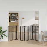 Dog Gate 4 pcs Black 100 x 100 cm Galvanised Steel - Front View
