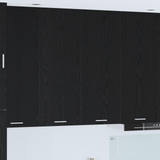 Hanging Cabinet Black Oak 80 x 31 x 100 cm Engineered Wood - Side View