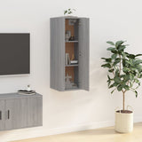 Wall Mounted TV Cabinet Grey Sonoma 40x34.5x100 cm - Side View