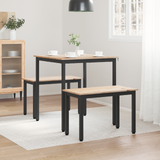 Dining Table Natural 70 x 70 x 75 cm Solid Pine Wood - Top-Down View