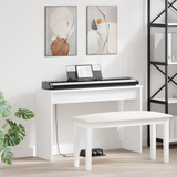 Keyboard Stand White 100 x 32 x 64 cm Engineered Wood - Side View