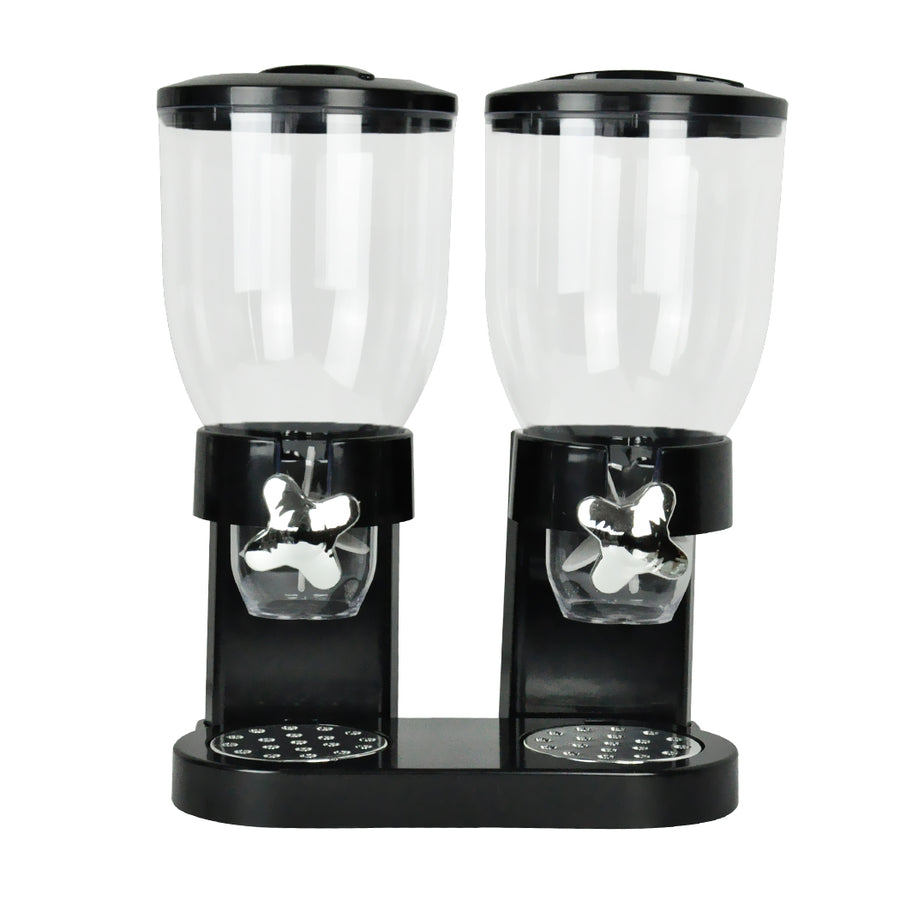 TOQUE Double Cereal Dispenser Dry Food Black-2006733302156890113