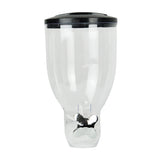TOQUE Double Cereal Dispenser Dry Food Black - 45-Degree Angle
