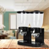 TOQUE Double Cereal Dispenser Dry Food Black - Close-Up Angle