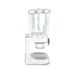 Double Cereal Dispenser Dry Food Storage Container White - Front View