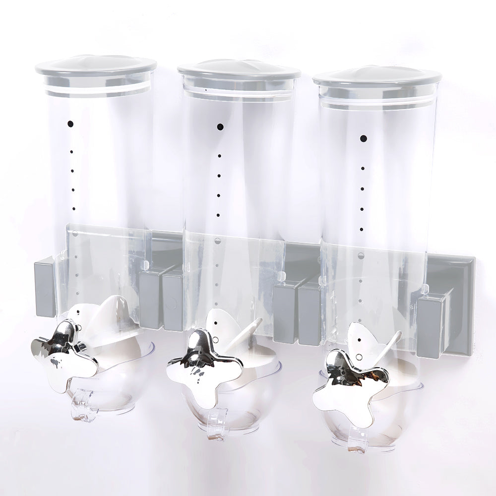 Wall Mounted Triple Cereal Dispenser