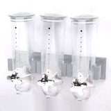Wall Mounted Triple Cereal Dispenser - Side View
