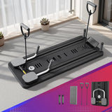 Everfit Pilates Board Foldable Reformer Multi Functional Exercise Trainer Black - Low Angle