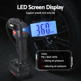 Giantz 20V Air Compressor 120PSI Electric Portable Air Inflator LED Light - 45-Degree Angle